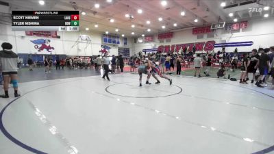 144 lbs Round 3 - Tyler Nishina, Los Alamitos High School vs Scott Niemen, Los Alamitos High School