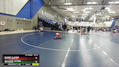 50-52 lbs Round 3 - Branson Jacobs, Team Prestige vs Oliver Clapier, Northside Wrestling