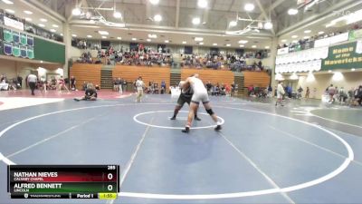 285 lbs Champ. Round 3 - Alfred Bennett, Lincoln vs Nathan Nieves, Calvary Chapel