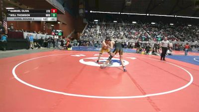 2A-157 lbs Cons. Round 2 - Samuel Oliva, Lingle-Ft. Laramie/Southeast vs Will Thomson, Wright