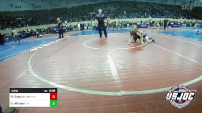 83 lbs Semifinal - Noah Sandstrom, West Texas Grapplers vs Brantley Allison, Checotah Matcats