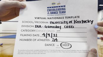 University of Kentucky-Cheer - University of Kentucky [Virtual Division IA Game Day - Cheer Finals] 2021 UCA & UDA College Cheerleading & Dance Team National Championship