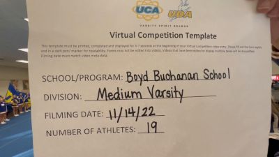 Boyd-Buchanan School [Medium Varsity] 2022 UCA November Virtual Regional