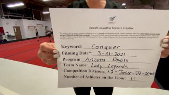 Arizona Royals - Lady Legends [L2 Junior - D2 - Small - A] 2021 Varsity All Star Winter Virtual Competition Series: Event V