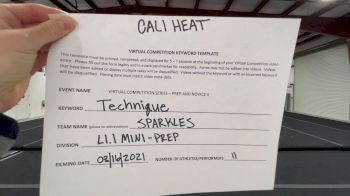 Cali Heat [L1.1 Mini - Prep - D2] 2021 Varsity Virtual Competition Series - Prep & Novice II