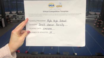 Ryle High School [Small JV] 2021 UCA January Virtual Challenge