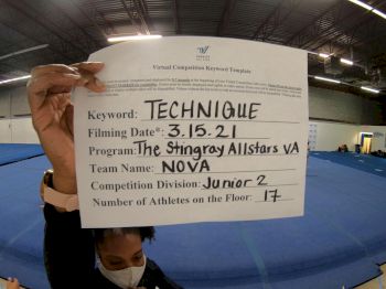 The Stingray Allstars - Nova [L2 Junior - Small - B] 2021 Varsity All Star Winter Virtual Competition Series: Event IV