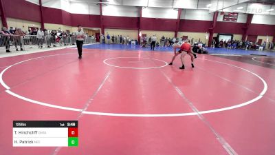 125 lbs Consi Of 8 #2 - Tristan Hinchcliff, Oneonta vs Hughes Patrick, New England College