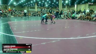 75 lbs Round 4 (8 Team) - Landon Zinser, Moyer Elite vs Easton Pridmore, Gulf Coast WC