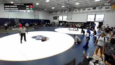63 lbs 1st Place Match - Adrian Morales, Socal Hammers Wrestling Club vs Caleb Johnson, Rancho Bernardo Wrestling Club