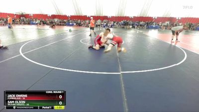 165 lbs Quarters & Wb (16 Team) - Sam Olson, WCAABE Knights vs Jack Owens, Cumberland