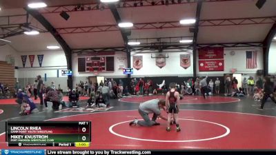 3 lbs Quarterfinal - Lincoln Rhea, Camp Point Youth Wrestling vs Mikey Knustrom, Fort Madison Wrestling Club