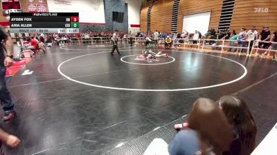 86-95 lbs Champ. Round 1 - Aria Allen, Centennial Middle School vs Ayden Fox, Dean Morgan