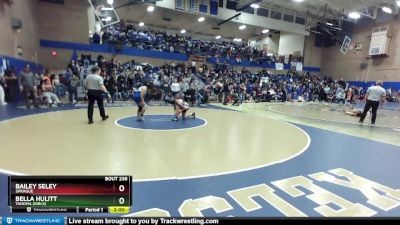 130lbs Champ. Round 2 - Bella Hulitt, Tahoma (Girls) vs Bailey Seley, Sprague