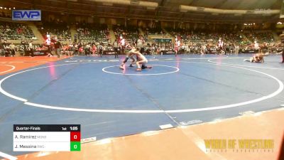 70 lbs Quarterfinal - Aaron Ramirez, Monster Garage vs James Messina, Ruthless WC