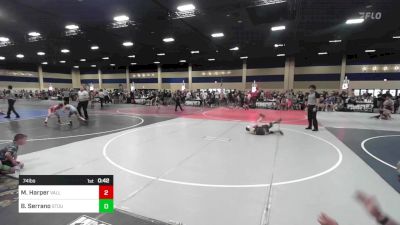 74 lbs Consi Of 4 - Maxin Harper, Valley Bad Boys vs Braxten Serrano, Stout Wr Ac