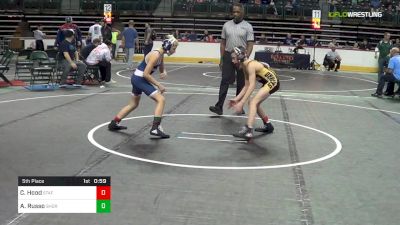 80 lbs 5th Place - Cullen Hood, Stafford vs Anthony Russo, Shore Thing