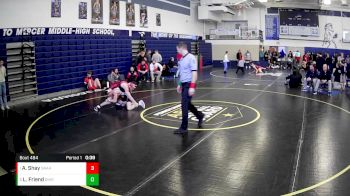 133 lbs Cons. Semi - Levi Friend, Girard Hs vs Aden Shay, Slippery Rock Area Hs