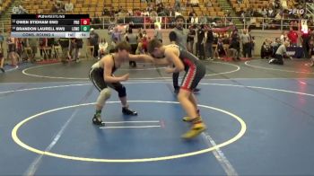 130 lbs Cons. Round 4 - Brandon Laurell NW2, Lake Erie Wrestling Club vs Owen Stidham SW2, Prodigy