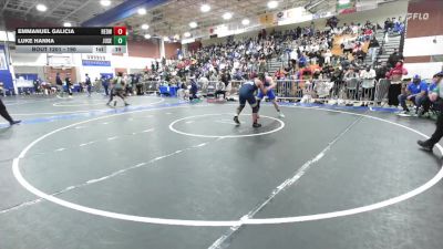 190 lbs Cons. Round 3 - Emmanuel Galicia, Redwood vs Luke Hanna, Junipero Serra