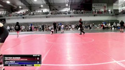 106 lbs Round 3 - Teytem Barber, Lebanon Yellowjacket Wrestling vs Levi Price, Team Missouri Select