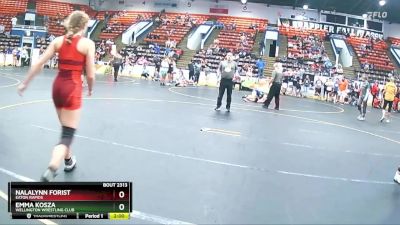 120 lbs Cons. Round 3 - Nalalynn Forist, Eaton Rapids vs Emma Kosza, Wellington Wrestling Club