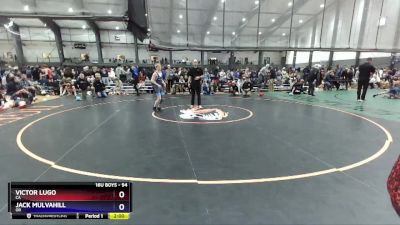 94 lbs 5th Place Match - Victor Lugo, CA vs Jack Mulvahill, OR