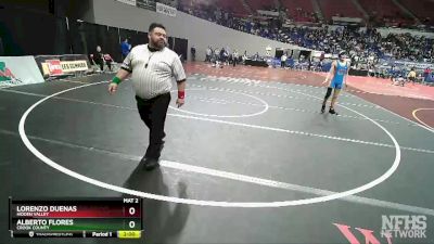 4A-113 lbs Champ. Round 1 - Lorenzo Duenas, Hidden Valley vs Alberto Flores, Crook County