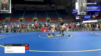 152 lbs Cons 8 #2 - Luka Wick, California vs Cael Carlson, Minnesota