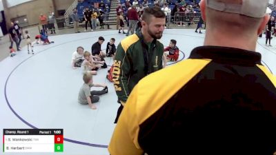 8U Boys - 56 lbs Champ. Round 1 - Sawyer Wankowski, Thoroughbred Wrestling Academy vs Bryce Herbert, Southern Maryland Wrestling Club WolfPack