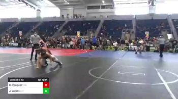 144 lbs Consi Of 8 #2 - Kai Vasquez, Driller WC vs James Lujan, Safford WC