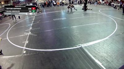 49-50 lbs Semifinal - Taytum Huffman, Chadron Junior Wrestling Club vs Olivia Nekolite, Pioneer Wrestling Club