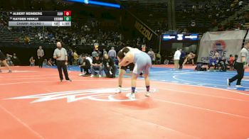 285 Class 4 lbs Champ. Round 1 - Albert Reinberg, St. Louis University High vs Hayden Hinkle, Lee`s Summit