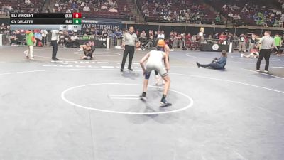 D 1 120 lbs Cons. Round 4 - Cy Delatte, East Ascension vs Eli Vincent, Catholic - B.R.