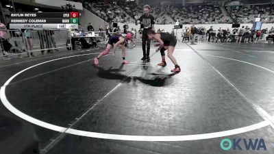89 lbs 5th Place - Raylin Reyes, Sperry Wrestling Club vs Kennedy Coleman, Mannford Pirate Youth Wrestling
