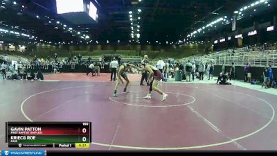 160 lbs Cons. Round 4 - Gavin Patton, First Baptist (Naples) vs Kriecg Roe, Cass