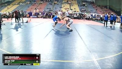 174 lbs Round 1 (16 Team) - Leo Draveling, Wisconsin-La Crosse vs Devin Top, Millikin