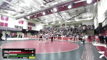 190 lbs Cons. Round 3 - Vera Grivennikova, La Canada vs Erin Sarkisian, Burbank