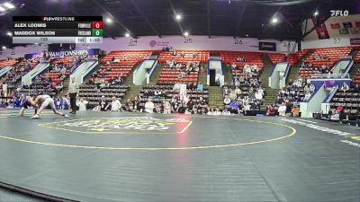 120 lbs Quarterfinals (8 Team) - Maddox Wilson, Freeland HS vs Alex Loomis, Fowlerville HS