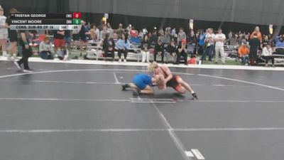 126 lbs Cons. Sub-rd Of 16 - Vincent Moore, Sebolt Wrestling Academy vs Tristan George, Chatfield Wrestling Club