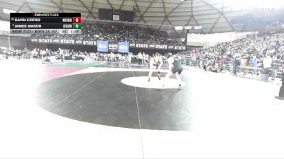 Boys 2A 157 lbs Champ. Round 1 - James Mason, Sequim vs Gavin Czifro, West Valley (Spokane)