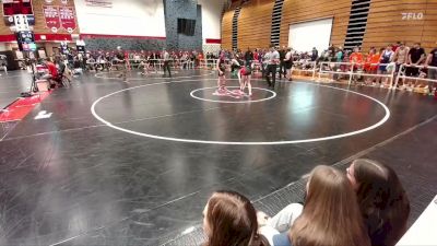 77-85 lbs Champ. Round 1 - Mia Hanger, Riverton Middle School vs Bailey Garner, Dean Morgan