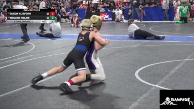 76 lbs Cons. Round 2 - Holden Helms, Ark City vs Jaxon Kliefoth, Kansas YG