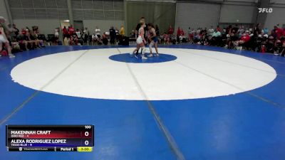 100 lbs Round 1 (8 Team) - Makennah Craft, Ohio Red vs Alexa Rodriguez Lopez, Texas Blue