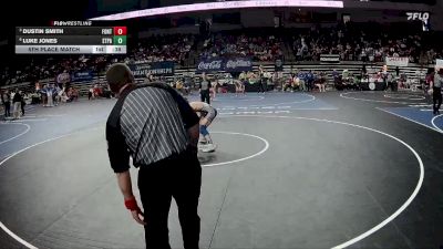 D 1 113 lbs 5th Place Match - Dustin Smith, Fontainebleau vs Luke Jones, St. Paul`s