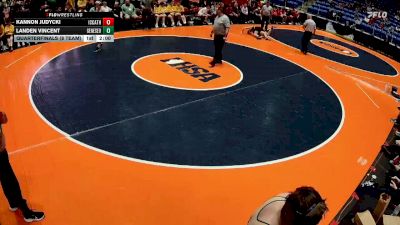 126 lbs Quarterfinals (8 Team) - Kannon Judycki, Elmhurst (IC Catholic) vs Landen Vincent, Geneseo