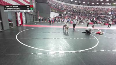 76 lbs Cons. Round 2 - Hunter Kobleska, Wisconsin vs Sawyer Miller, Milton Monsters/Team Nazar