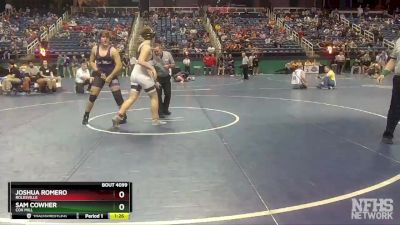 4A 220 lbs Champ. Round 1 - Sam Cowher, Cox Mill vs Joshua Romero, Rolesville