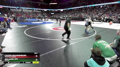 D1-175 lbs Semifinal - Benjamin Ott, Nicolet vs Cayden Brandenburg, Janesville Parker