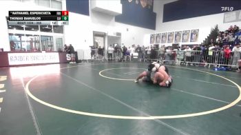 285 lbs Cons. Round 6 - Thomas Banuelos, Sonora (La Habra) vs Nathaniel Espericueta, Frontier